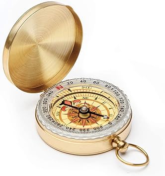 Navigation Compass Hiking Luminous Compass Metal Pocket Compass for Outdoor Camping Navigation, Orienteering and Survival