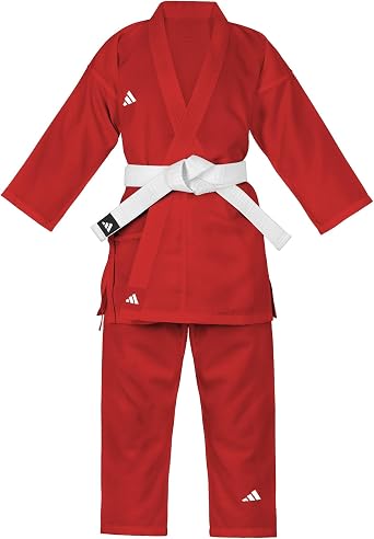 adidas K150 Karate Student Martial Arts Gi Uniform with Belt, Ultralight, Traditional Crossover