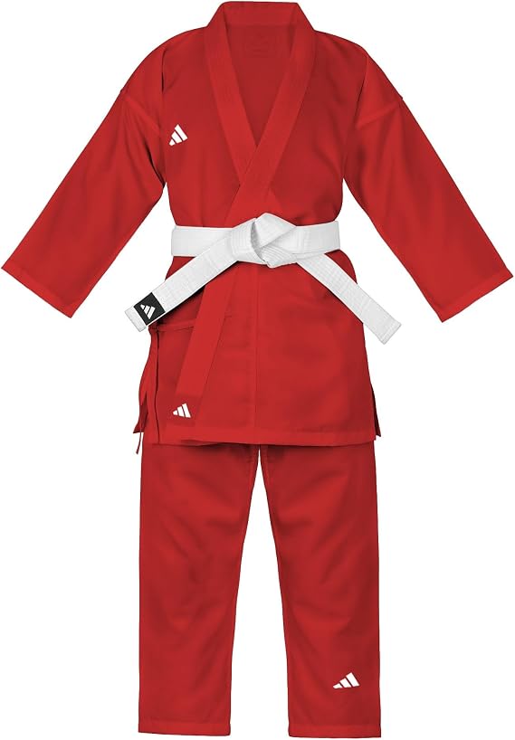 adidas K150 Karate Student Martial Arts Gi Uniform with Belt, Ultralight, Traditional Crossover