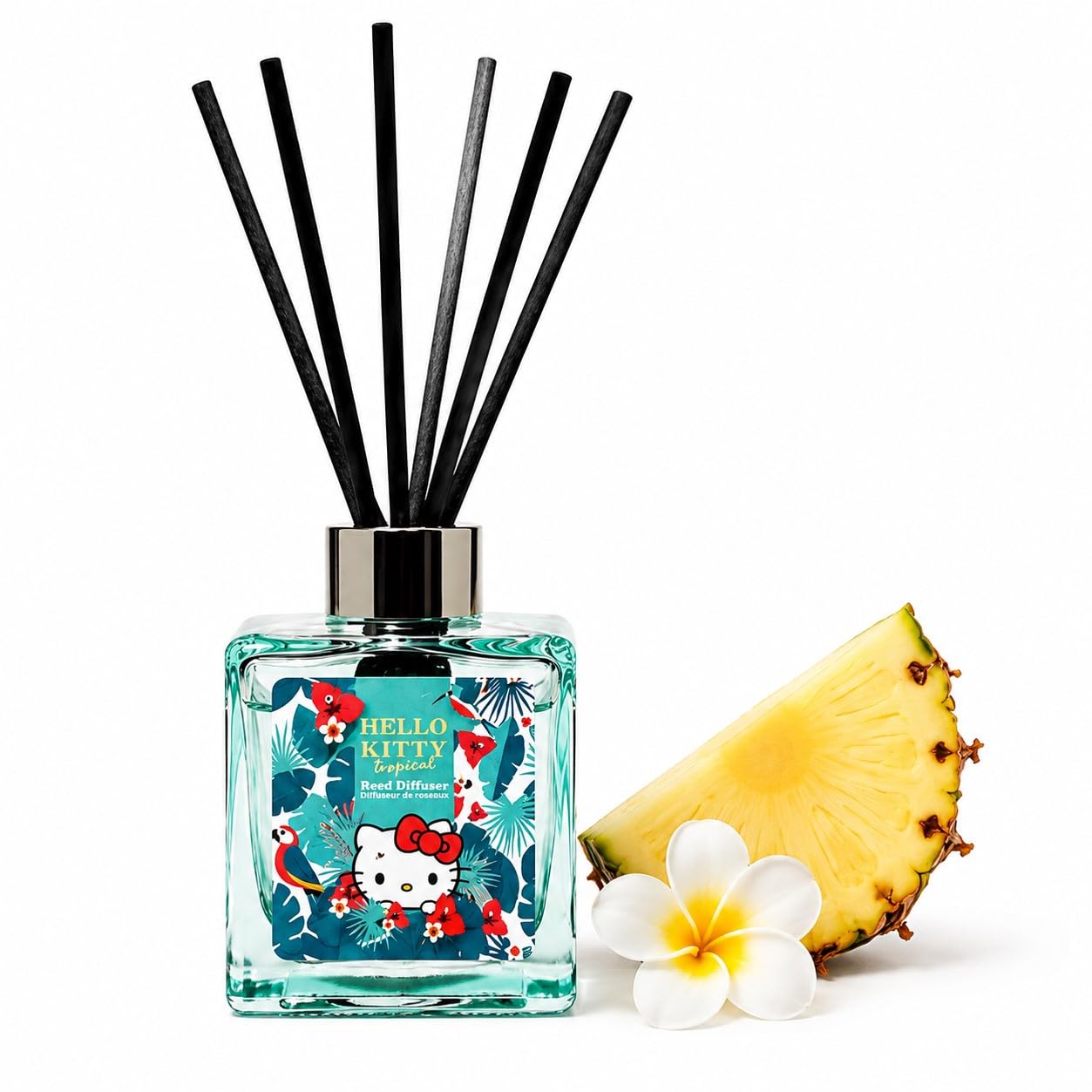 B&Q -  Tropical Pineapple Reed Diffuser -Summer Home Fragrance  Fruity ScentBottle 6 Reeds100Ml Aroma OilLong-Lasting