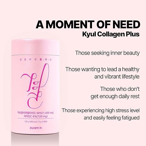 Miniatura 9 de LEMONA Official Kyul Collagen Plus, polvo de péptidos de colágeno marino coreano vital, 1000 mg para mujeres con vitamina C para el crecimiento del