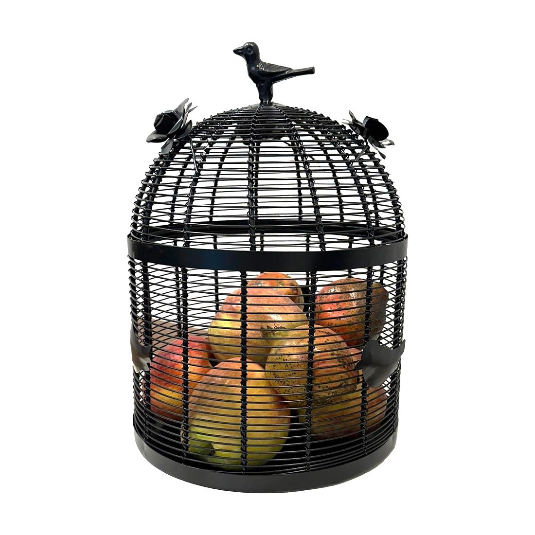 PRIME KRAFTS Bird Design Fruit and Vegetables Basket with Lid | Decorative Bulbul Fruit Holder (Black) (B0DJF9LWXP) Amazon Price History, Amazon Price Tracker