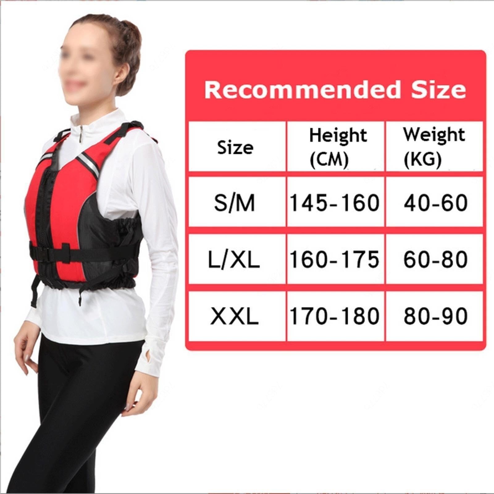 Adult High Buoyancy Surfing Vest for Water Sports, Adjustable Safety Strap Gear for Surfing, Paddleboarding, Boating, Comfortable Portable for Men and Women
