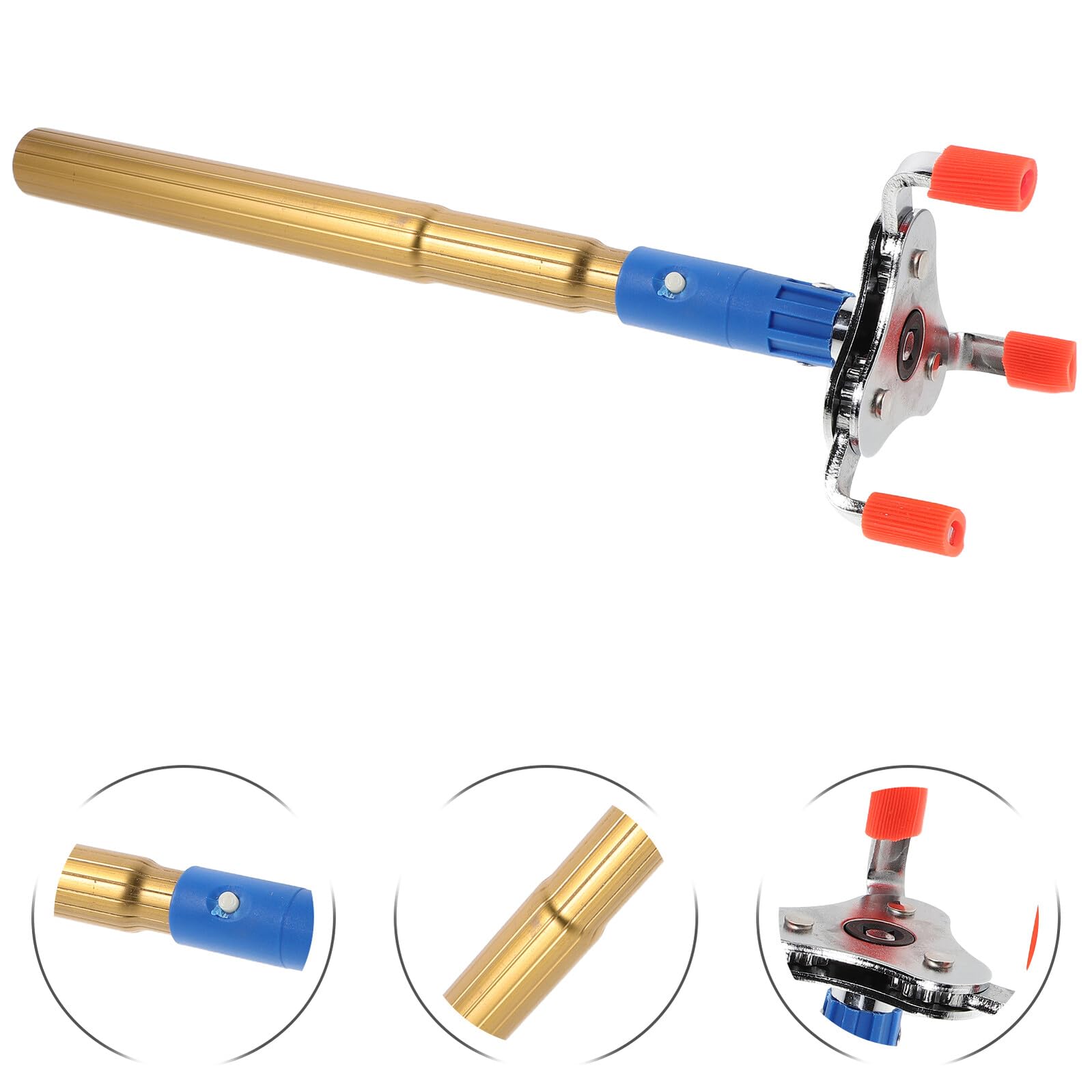 Herramienta Desmontaje Detector de Humo Aleación de Aluminio Tamaño Pequeño con Pinza de Extracción y Cabezal Extraíble, sin Necesidad de Escaleras para Instalación y