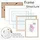 Baoee Bilderrahmen A4 Eiche 3er Set, 21x29.7cm mit Passepartout 15x20cm, Bilderrahmen Din A4 Holz mit Acrylglas,Posterrahmen, Urkundenrahmen, freistehend und zur Wandmontage