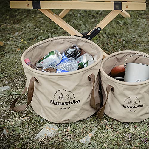 Naturehike Cubo Plegable Multifuncional Plegable, Recipiente Portátil Ligero con Asas para Camping, Lavado de Platos, Pesca y Senderismo, Capacidad 10L miniatura 5