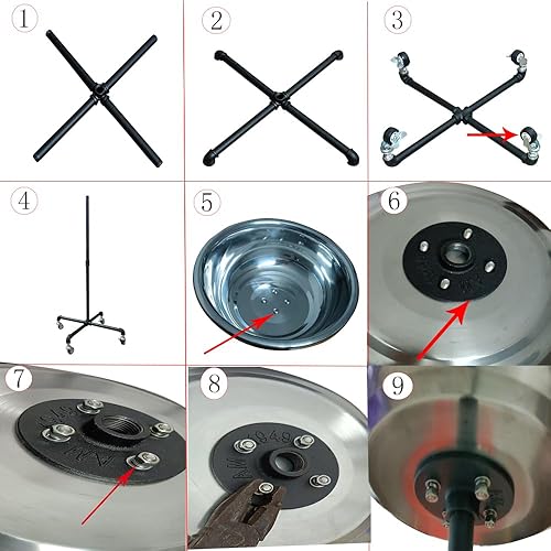 Miniatura 4 de Soporte de tiza de gimnasio portátil, cuenco de tiza independiente, polea de banda para gimnasio, soporte para tiza de gimnasio (negro)