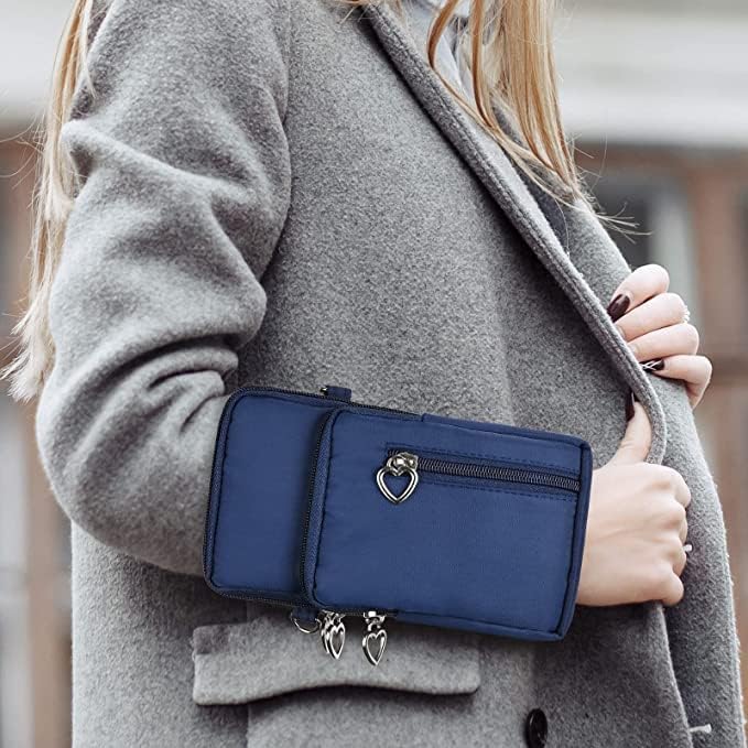 Miniatura 9 de Bolso cruzado para teléfono celular, pulsera deportiva, cartera con cremallera, bolsa de nailon