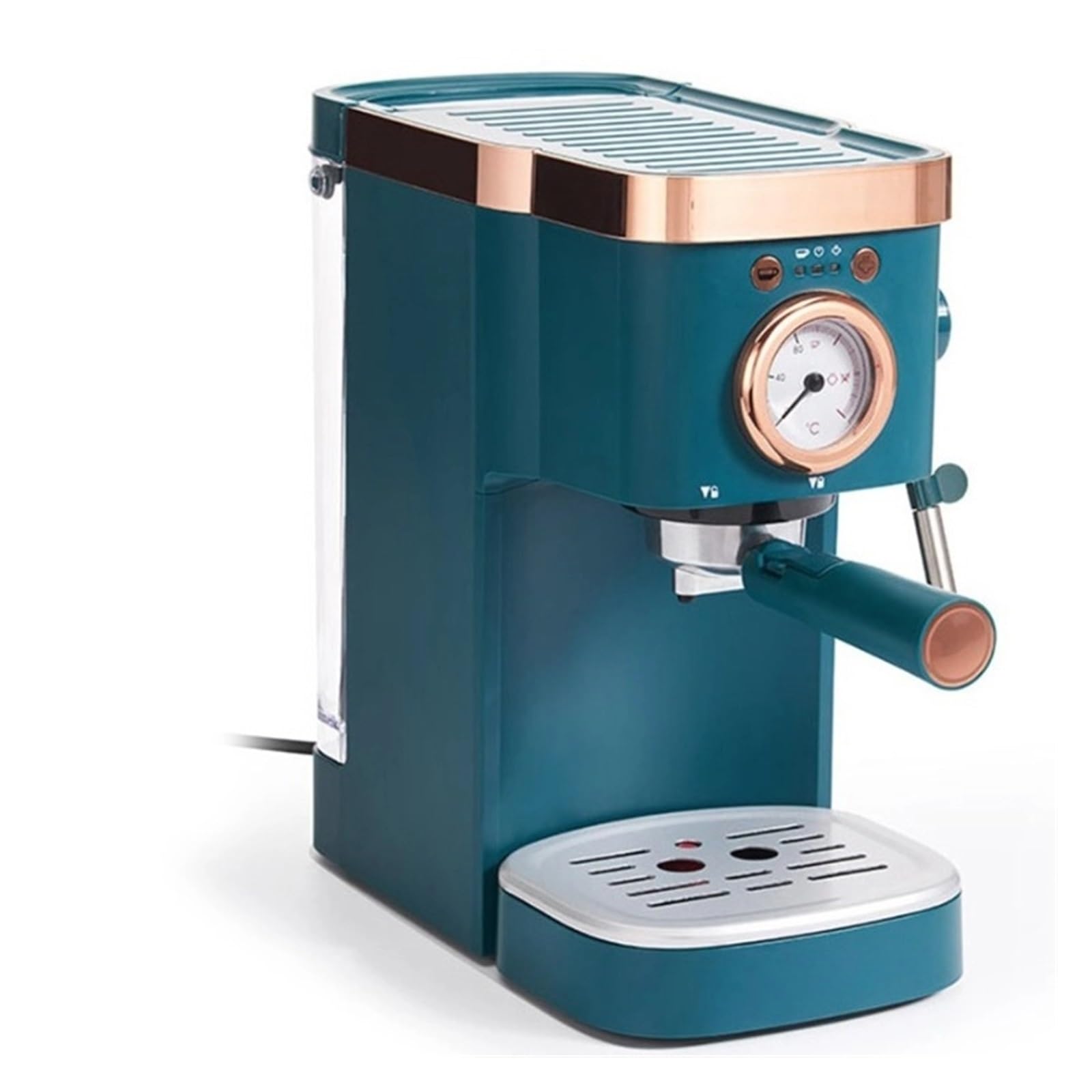 Macchina da caffè Espresso semiautomatica da 1,2 l, per caffè Italiano, Funzione Vapore 20 Bar, per tè al Latte e Vapore (Dimensioni: UK) ()