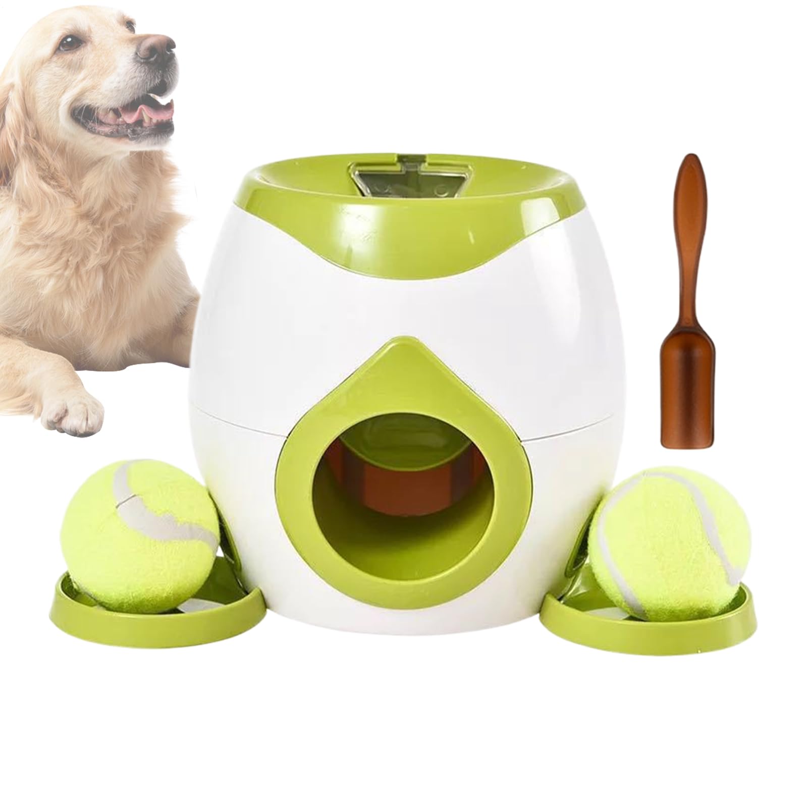 Tireur de balle pour chiens, lance-balle pour chiens - Automatique du lanceur de baseball pour animal de compagnie,Enrichissement de stimulation mentale de tir de balle interactive avec mangeur pour m
