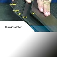 Vista 5 de Hoja de plástico ABS de 1/4 "(.250") con textura frontal lisa trasera al vacío formando termoformado negro