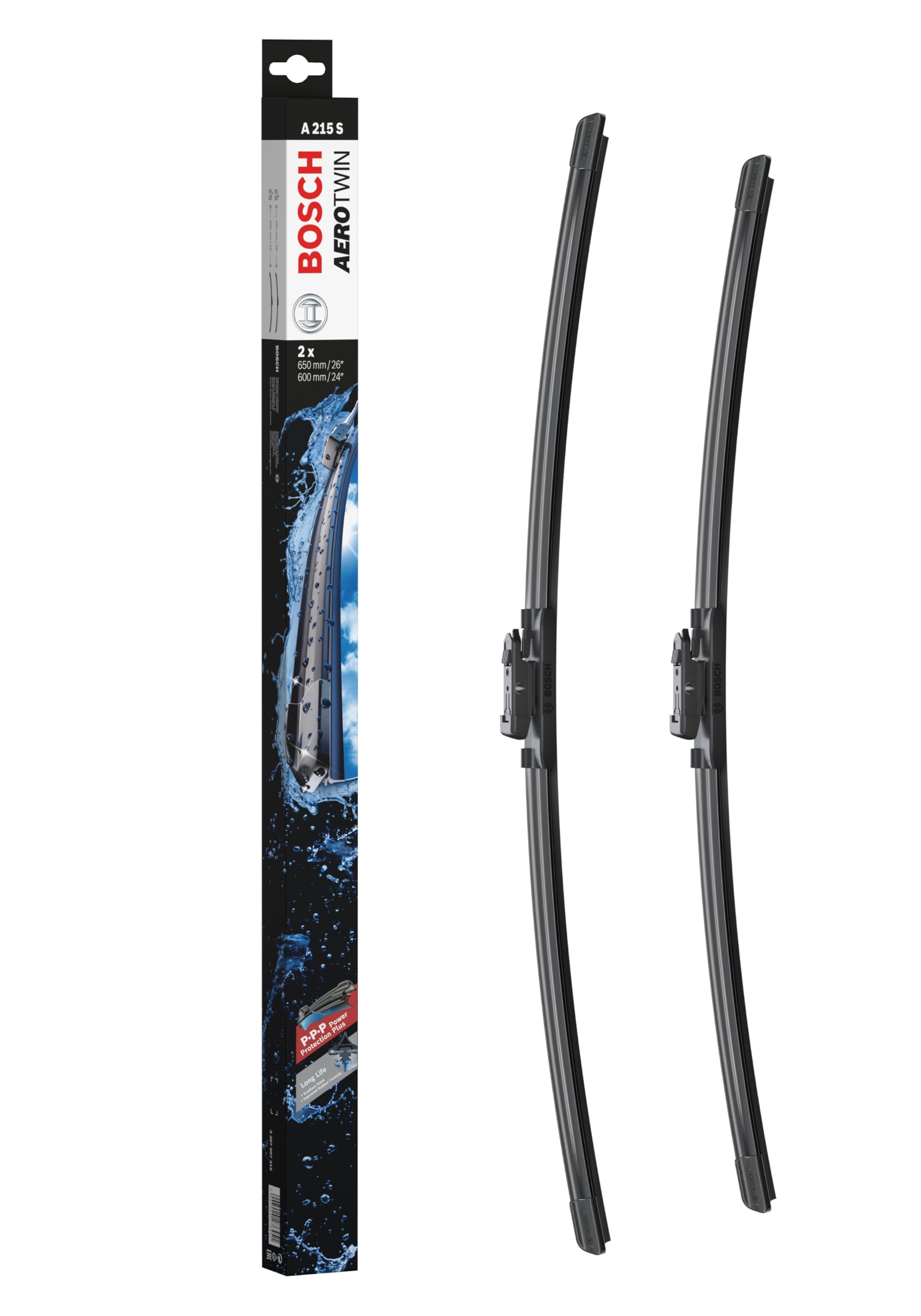 Bosch Scheibenwischer Aerotwin A215S, Länge: 650mm/600mm – Set für Frontscheibe