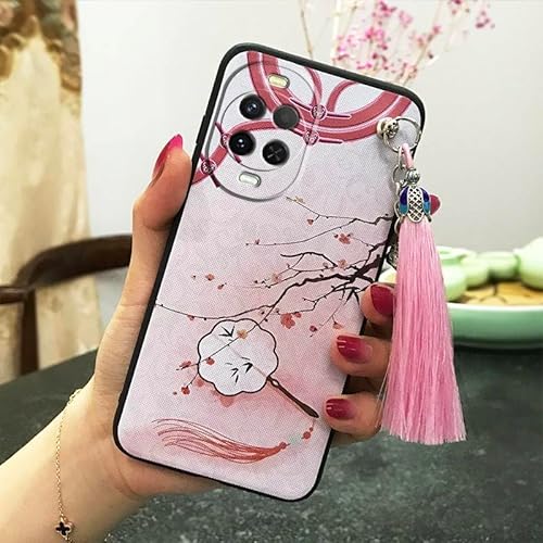 Phone Case Compatible with Huawei Nova15, Silicone Anti-knock Anti-dust Shockproof Protective Soft case Tassel Dirt-resistant Wa