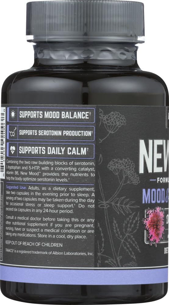 Onnit New Mood Dietary Supplement, Mood & Relaxation, Daily Stress Support, Gluten Free, 30 Capsules