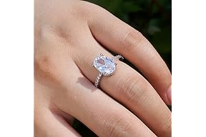 925 Sterling Silver Oval Cut Engagement Ring