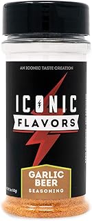 ICON Meals Gluten Free Zero Calorie Seasonings, Meal Prep, Flavor Enhancer, Keto Approved, Real Ingredients, Amazing Taste, Low Carb (Garlic Beer)