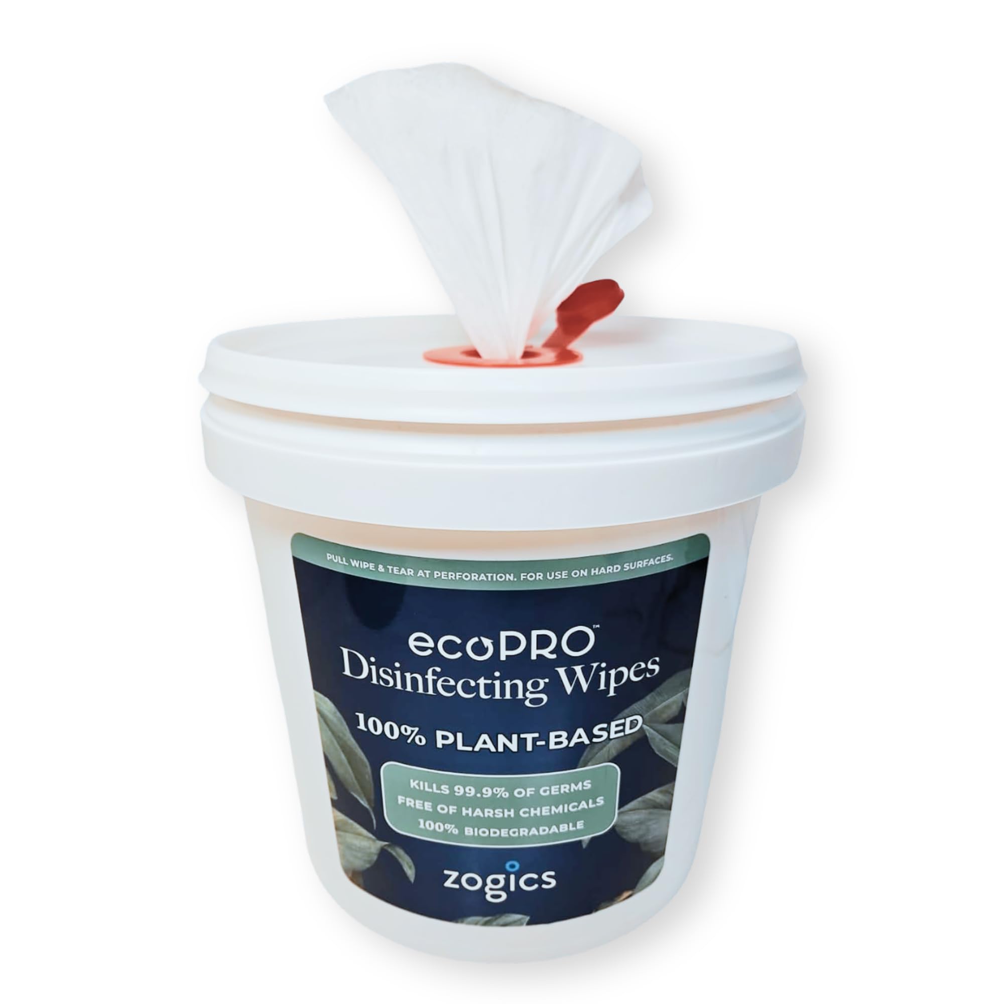 ecoPRO Plant-Based Disinfecting Wipes 800 Wipes with Reusable Dispensing Bucket