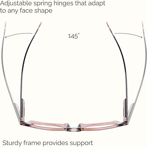 Miniatura 5 de CCVOO Paquete de 6 lentes de lectura estilo Oprah para mujeres, bloqueo de luz azul, lectores cuadrados para computadora con bisagra de resorte para