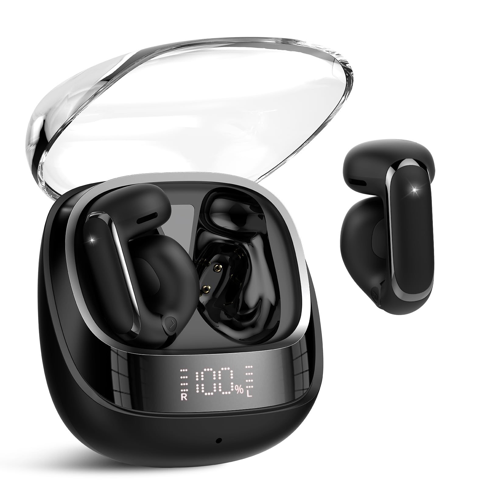 Cuffie Sportive Bluetooth 5.4 Con ENC, 54 Ore Di Autonomia E Display LED – Q38 Con Ganci Auricolari, IPX7