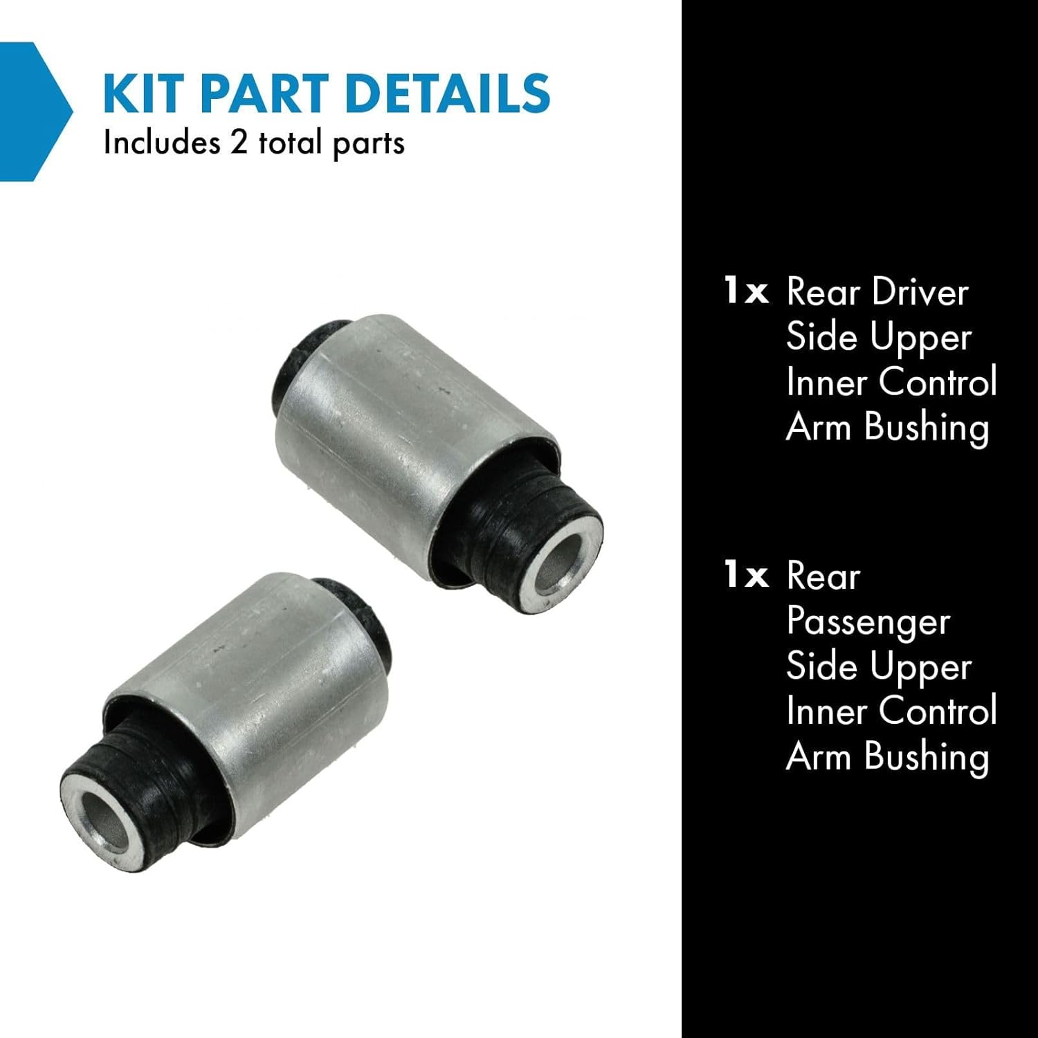 TRQ Rear Upper Inner Wishbone Bushing Pair Set Kit for BMW Z4 3 Series E46 E85