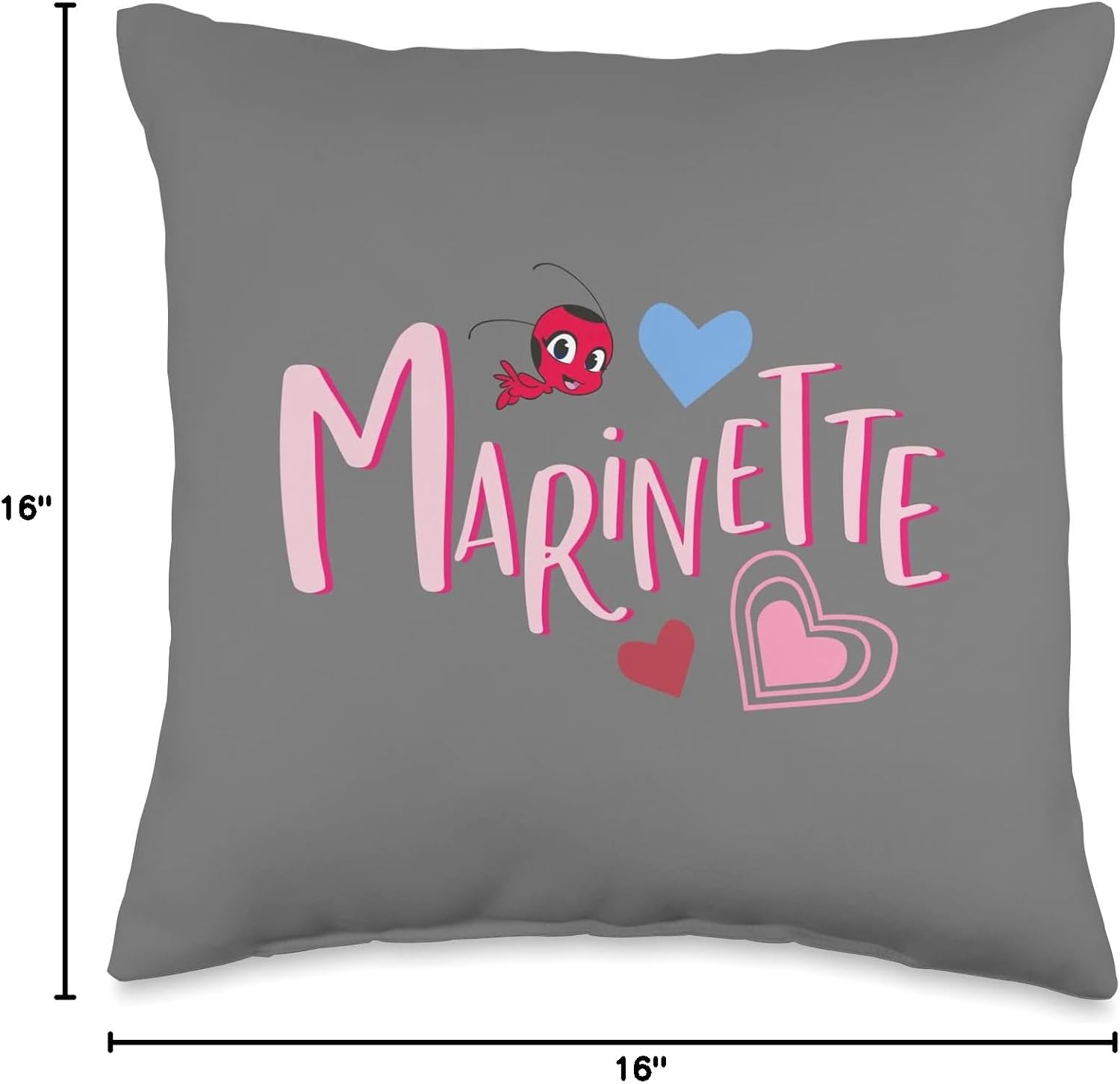 Miraculous Ladybug Charming Paris Marinette Love Throw Pillow