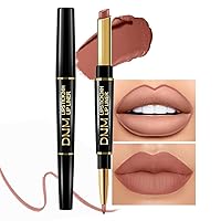 Vista 18 de Kaely Kit de Delineador de Labios Rojo y Lápiz Labial 2 en 1 para Mujeres, Kit de Labios Mate con Delineador de Labios, Tinte de Labios de Larga