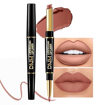 Amazon.com : evpct 1Pcs Nude Brown Lip Liner and Lipstick Set Kit for