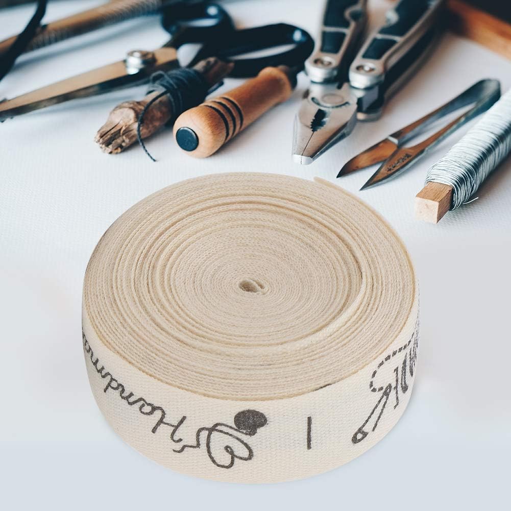 Oumefar Handmade with Love Cotton Ribbon Tape Sewing Tags and Labels for Gift Wrapping and Decoration (#4)
