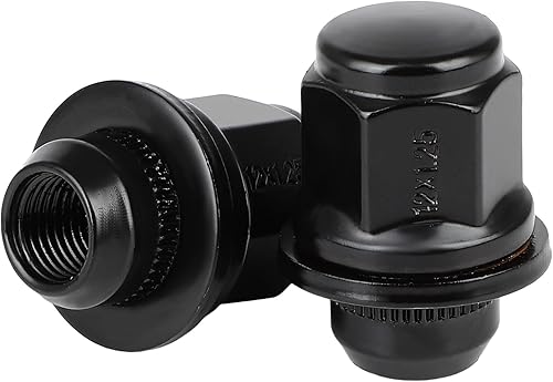 Miniatura 4 de 20 tuercas hexagonales M12x1.25 de 13/16 pulgadas (0.827 in), tuercas hexagonales negras de extremo cerrado para Armada Frontier NP300 NP300