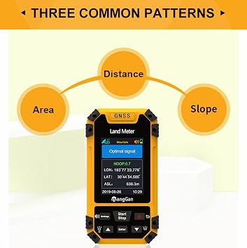 GPS Land Meter - Handheld GPS for Surveying, GNSS Survey Tool with Color Screen, Professional Land Surveying Equipment for Slope, Area & Distance Measurement, Rugged Design for Outdoor Use