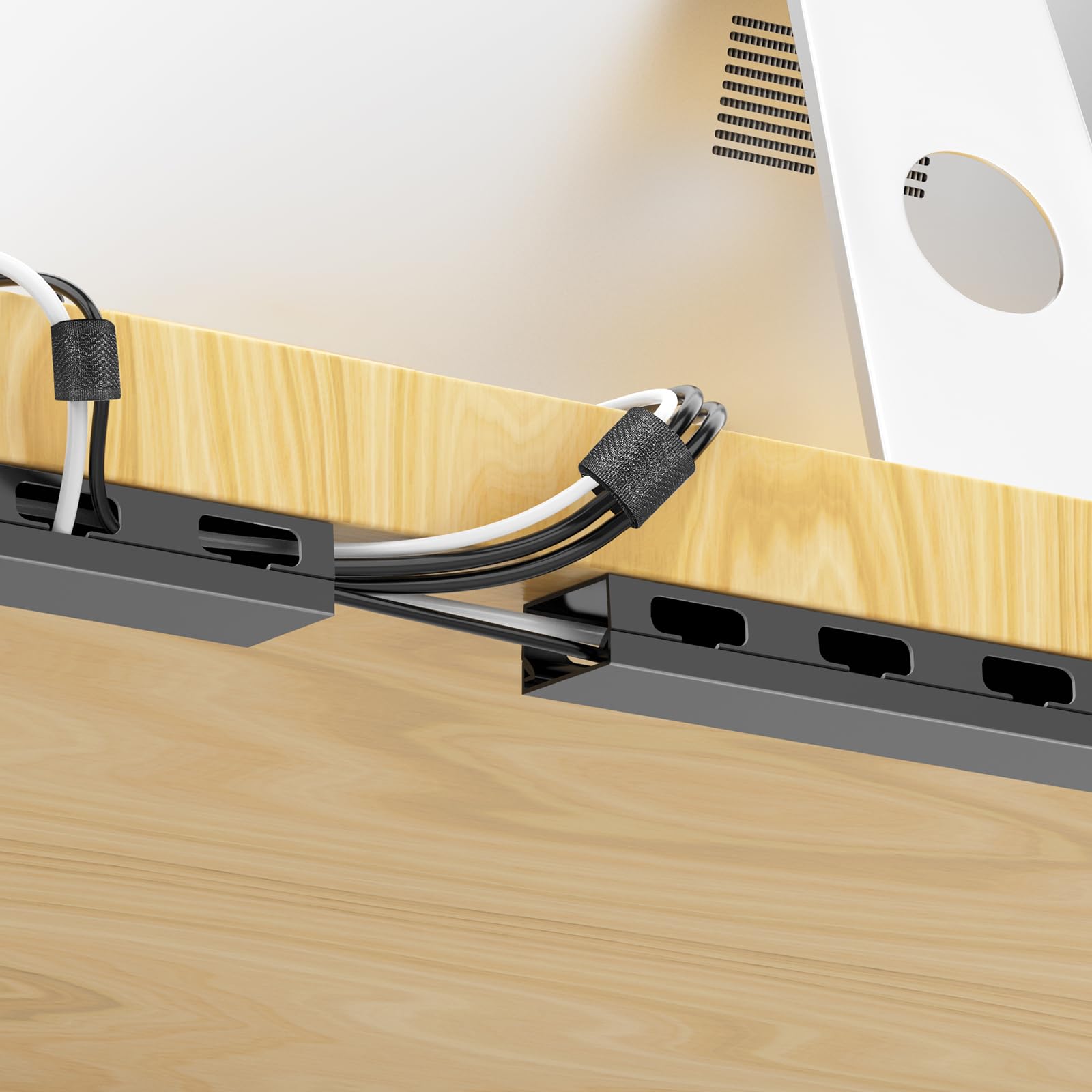 Cable Management Under Desk Kit - 61 Inch Raceway With Big Hole For ...