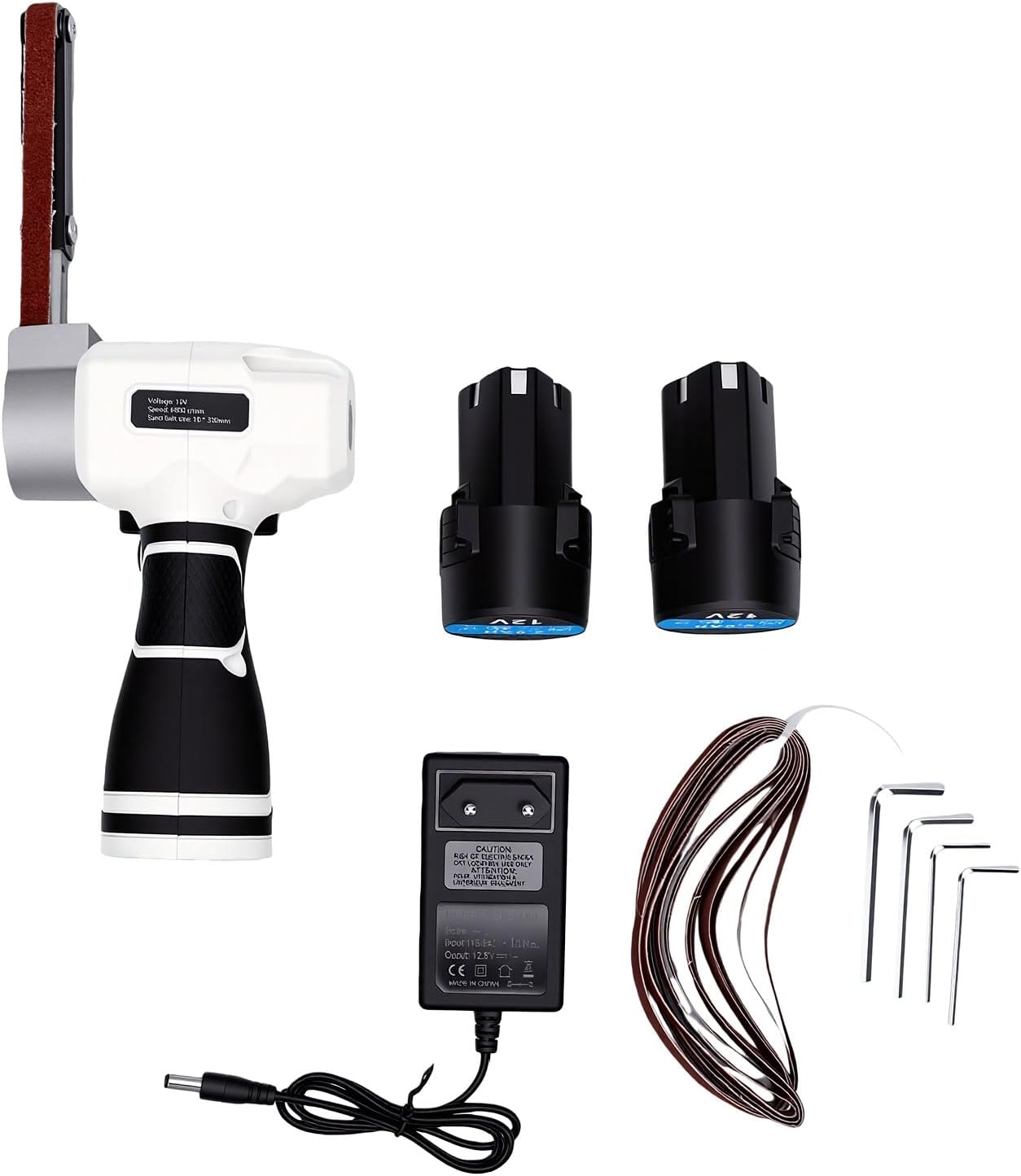 Garosa Cordless Belt Sander Bandfile Sander with 10 Sanding Belts (US Plug)