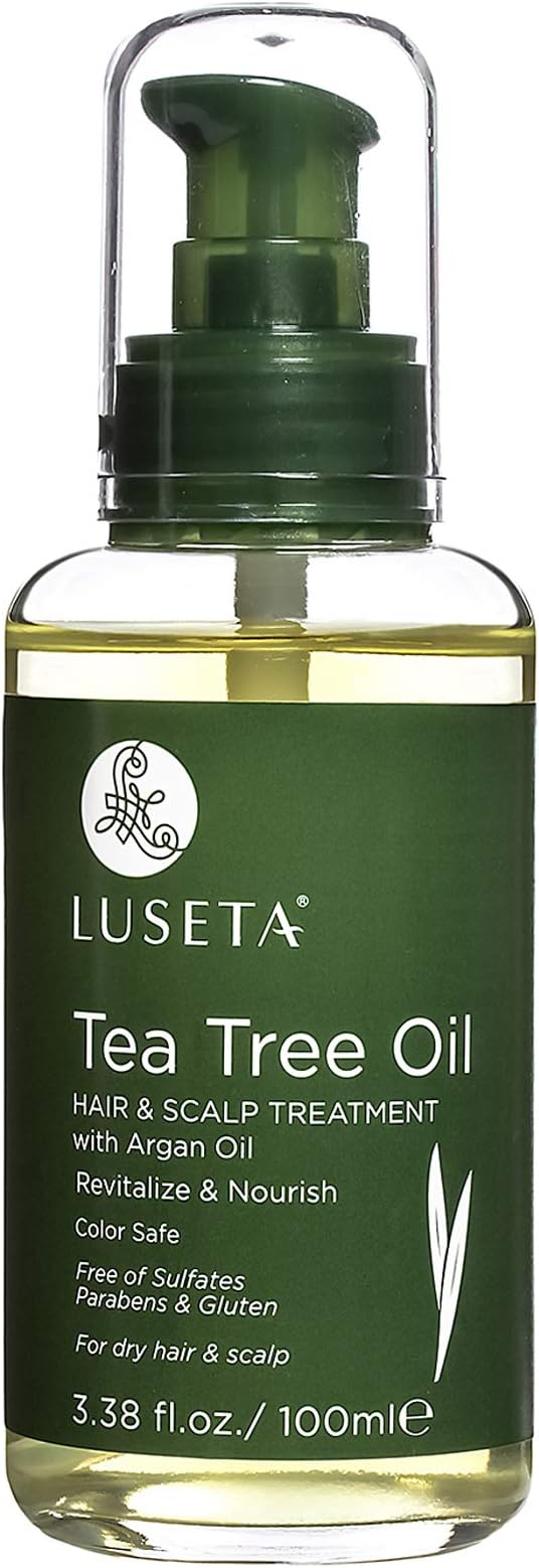 Luseta Tea Tree Oil for Hair, Hair Serum for For Damaged and Oily Hair, Revitalizing & Nourishing for Healthy Hair Color Safe Hair Oil 3.38 Fl oz