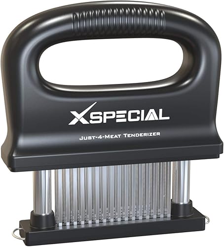 Herramienta ablandadora de carne de lujo de acero inoxidable de 48 cuchillas, mango y diseño inferior desmontable que hace que el filete más duro