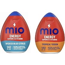 Mio Liquid Drink Water Enhancer Flavor Pairing - 1.62oz - 2 flavors Wicked Blue Citrus Energy & Tropical Fusion Energy
