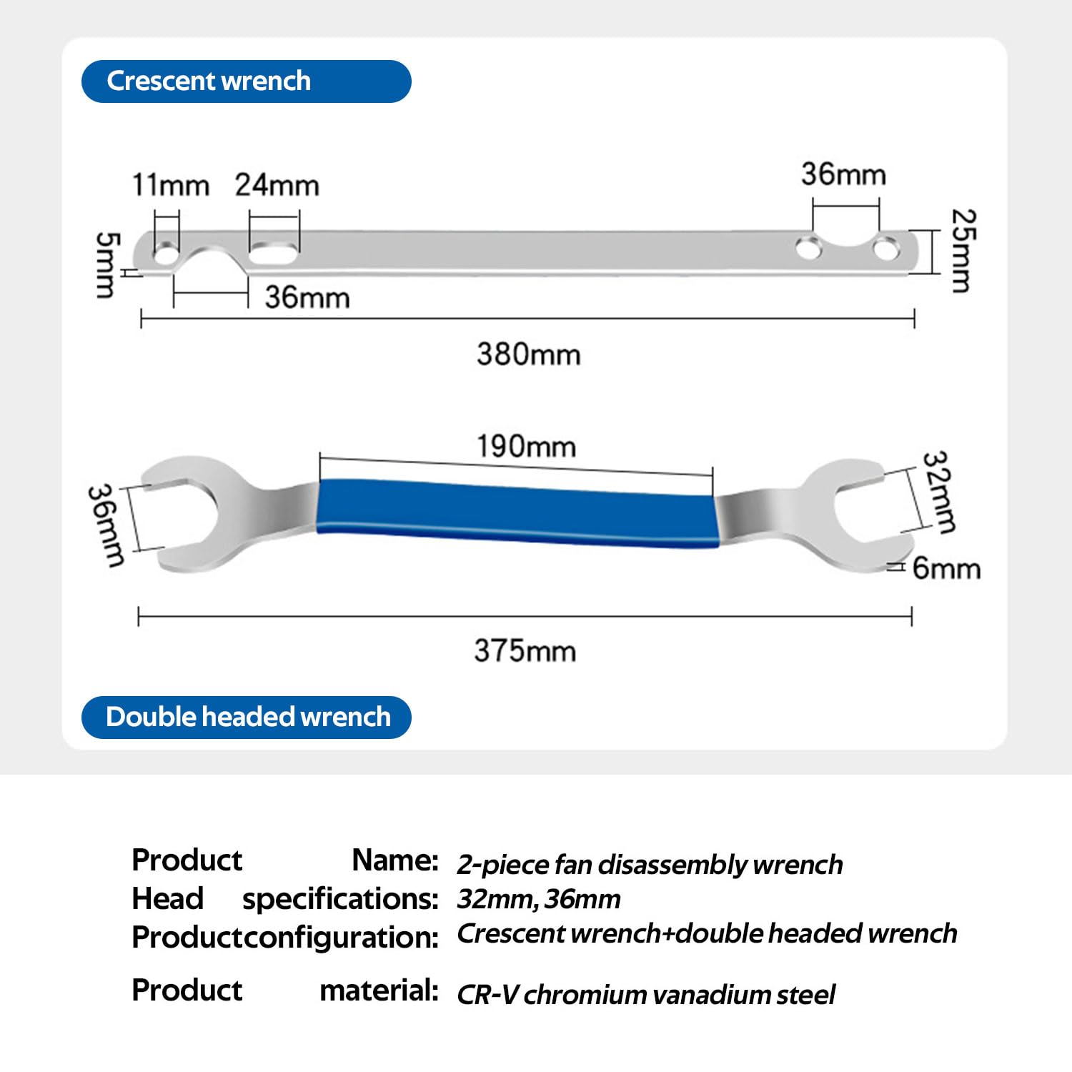 GIONAR Set di attrezzi per la rimozione della frizione della ventola, 32 mm e 36 mm, supporto per pompa dell'acqua e kit di attrezzi per modelli Benz, BMW, Ford, GM, Chevrolet, essenziale per una