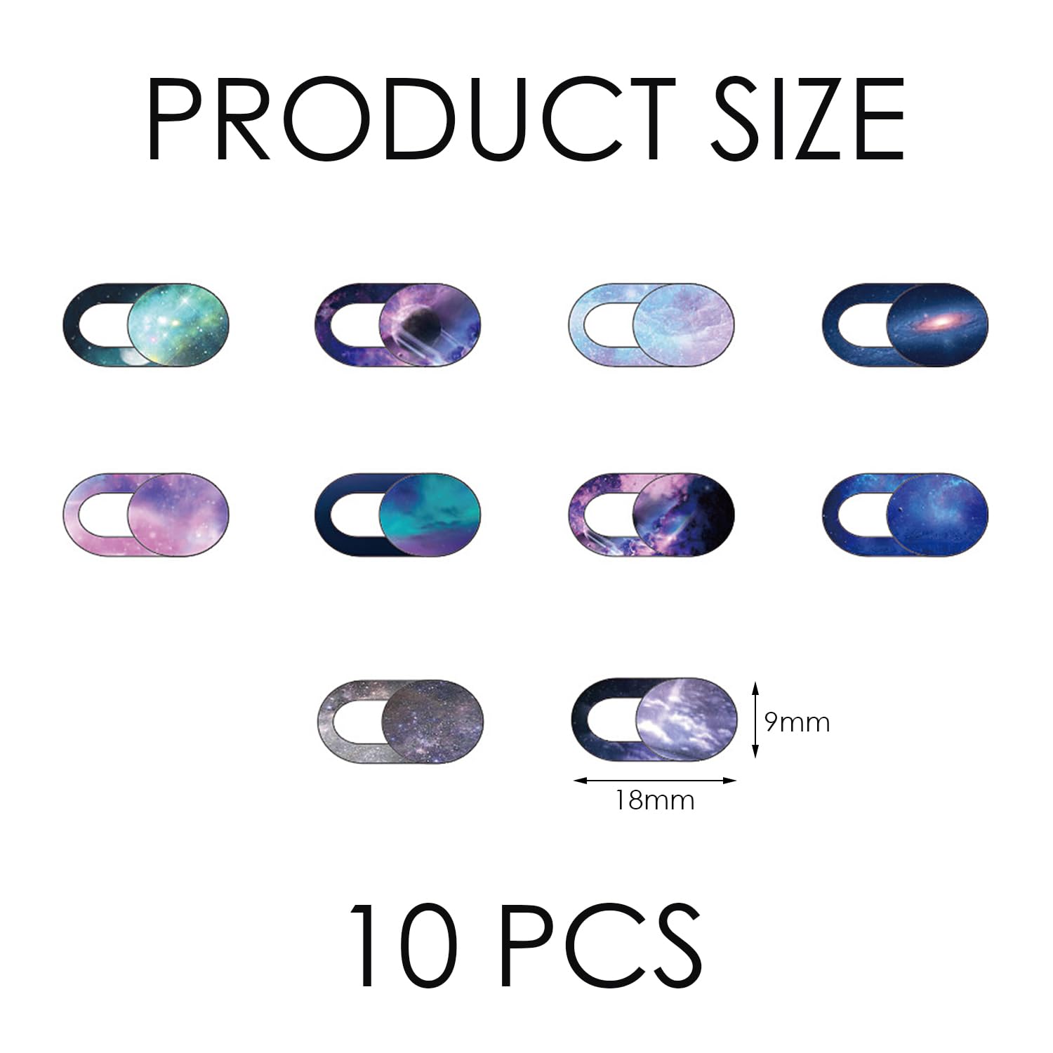 10 Pezzi di Protezione per Obiettivo, Cielo Stellato, Custodia per Privacy, Copertura per Fotocamera per Laptop, Cursore, Copertura per Fotocamera del Telefono