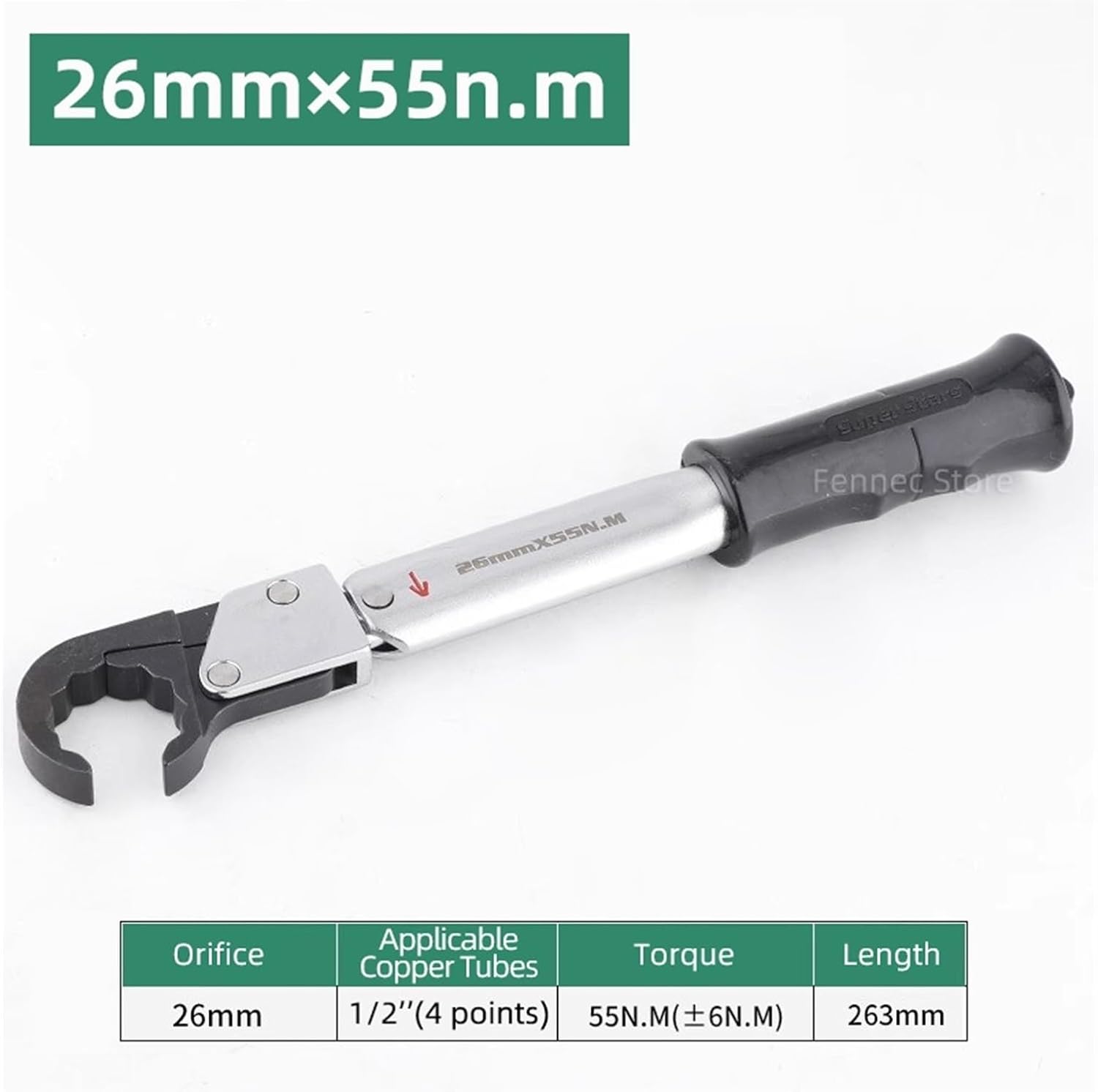 Open End Wrench Copper Cap Bell Mouth Tool ST-02L Ratchet Torque Wrench Combination High-precision Air Conditioning Repair Tool(26MM)