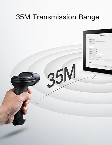 Miniatura 4 de Inateck Escáner de código de barras 2D, escáner de código QR inalámbrico Bluetooth con aplicación AI y SDK, duración de la batería de 180 días,