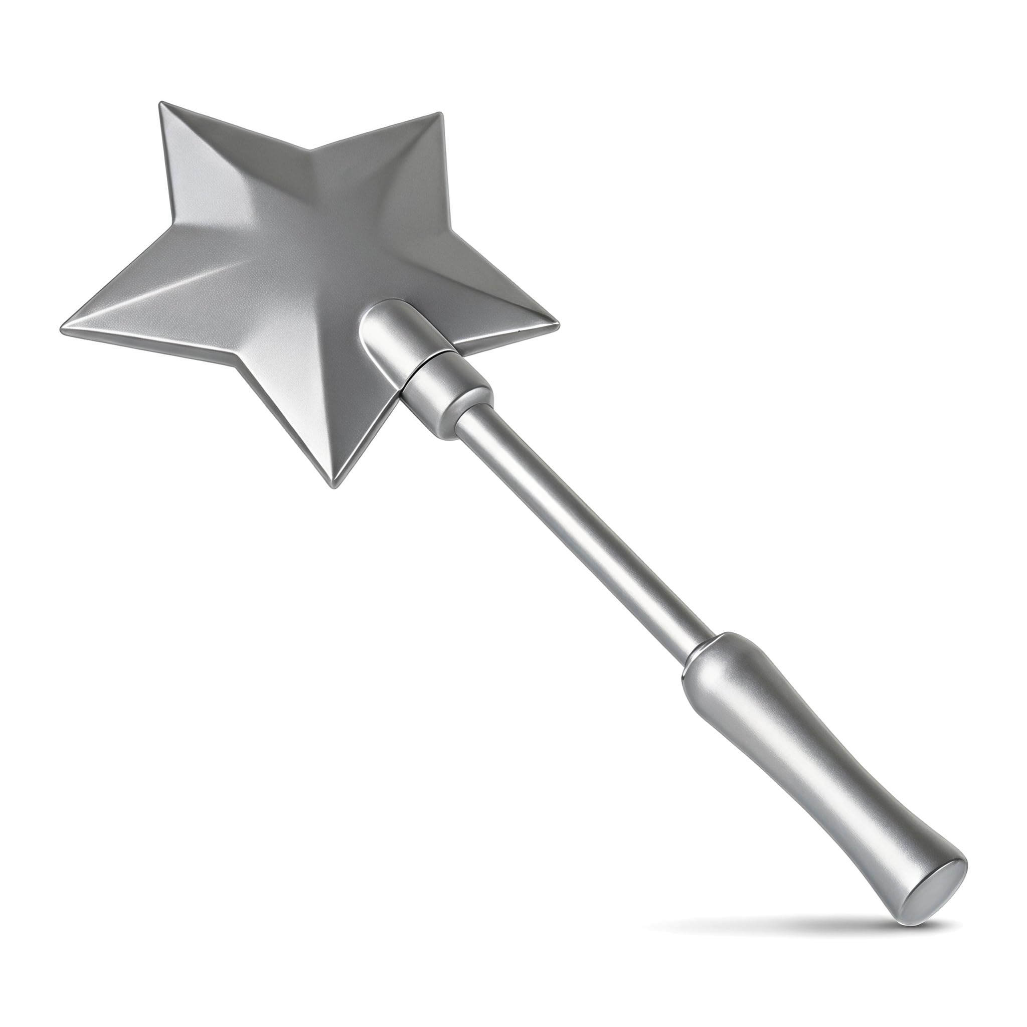 3D Printed Silver Star Credit Card Wand, Contactless Tap to Pay Payment Wand, Magic Wand Credit Card Holder for Adults Kids, Fun Fairy Wand Card Holder for Shopping Cosplay Daily Use(Silver Colour)