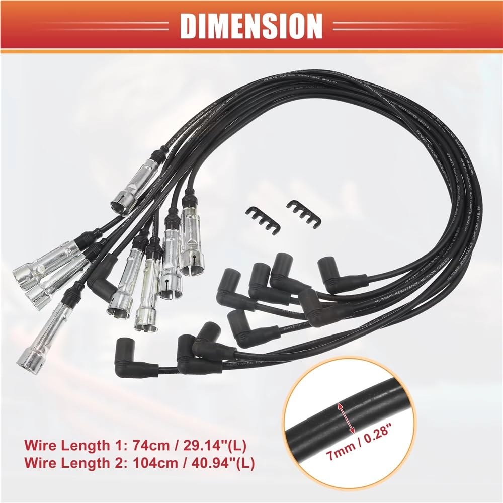 cables bujías coche Para Benz Para W126 380SE 380SL 500SEC | 1161501319 1161501219 Cables De Bobina De Bujía De Coche De 7mm