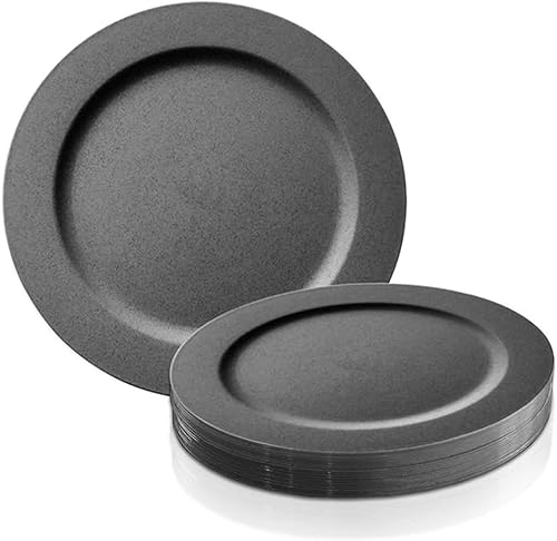 Miniatura 4 de Paquete de plástico desechable para fiestas, elegante juego de vajilla mate y platos de ensalada, cubiertos (cucharas, tenedores, cuchillos) y