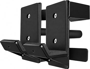 J Hooks for 3" x 3" Power Rack, Rubber Pad J-Hook for Power Cage, Bottom Reinforced Steel J Cups for Squat Rack