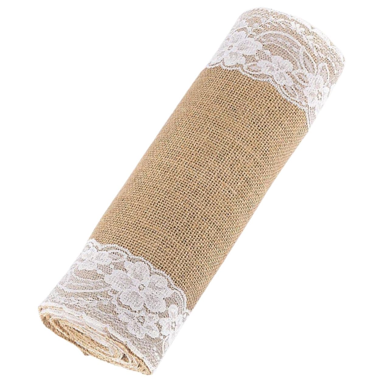 Chemin de table lin et dentelle VICASKY, une nappe décorative longue haut de gamme