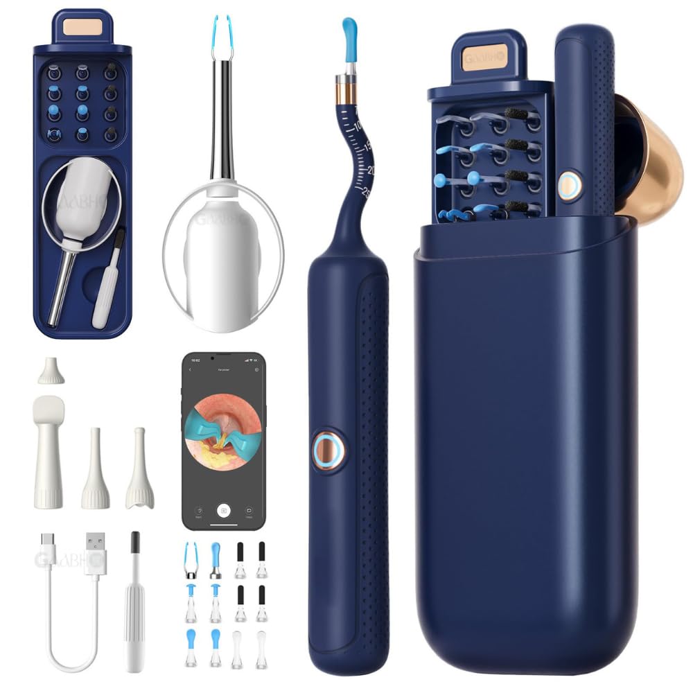 Ear Wax Removal Tool Camera, Reusable Ear Wax Removal, Ear Cleaner with Flexible Ear 1080p Camera Otoscope, Visual Ear Pick Tweezers Wax Remover, Ear Cleaning Kit for Family-Adults & Kids (Plus D39R)-image-47