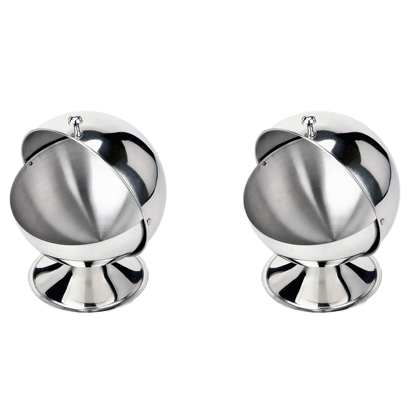 Hndhbfgrt 2X Stainless Steel Spice Condiment Seasoning Jar Box with Swivel Cover Salt Sugar Container for Kitchen Cooking Tools