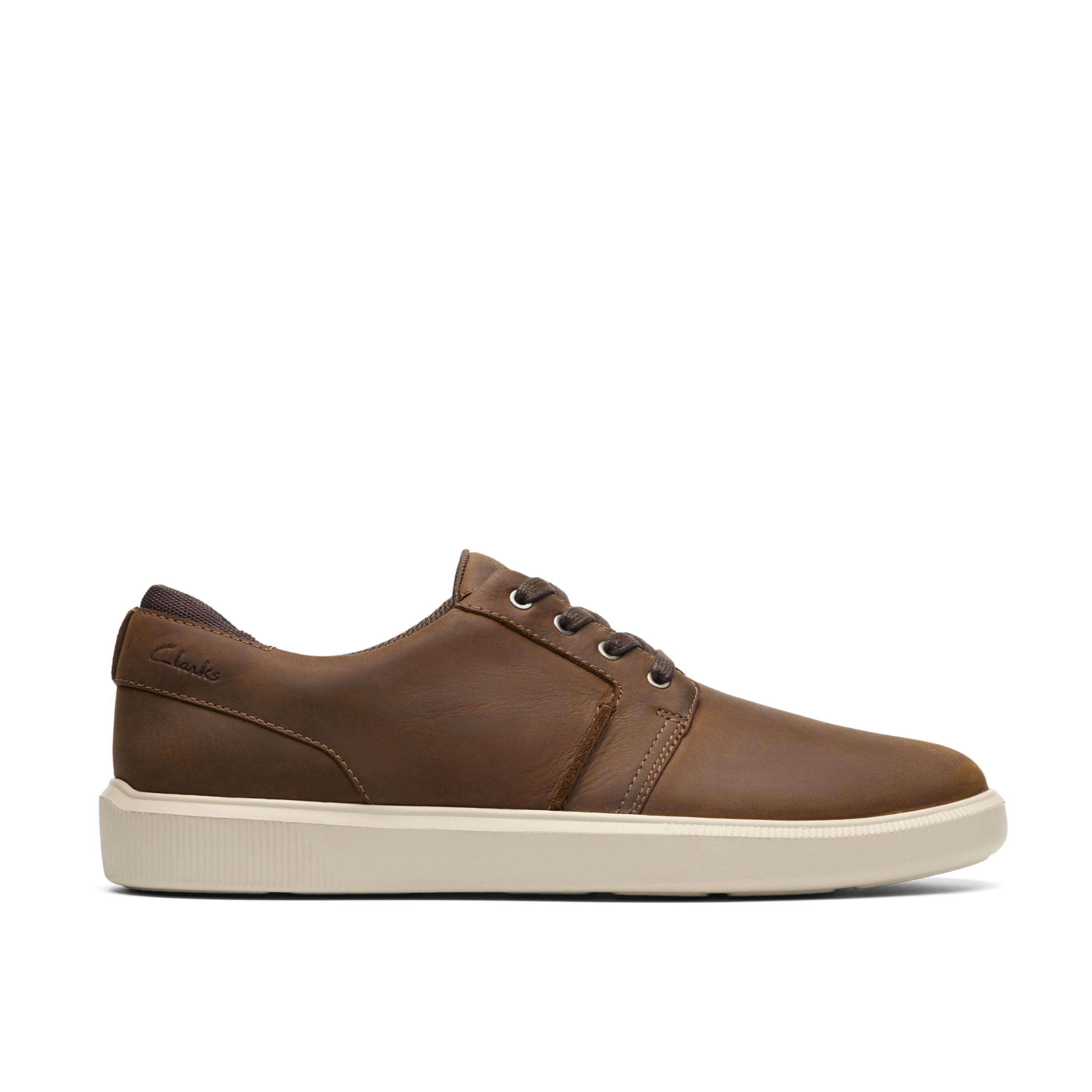 Clarks Men's Brown Brodin Seam Beeswax Trainers In | : 8/Standard Fit