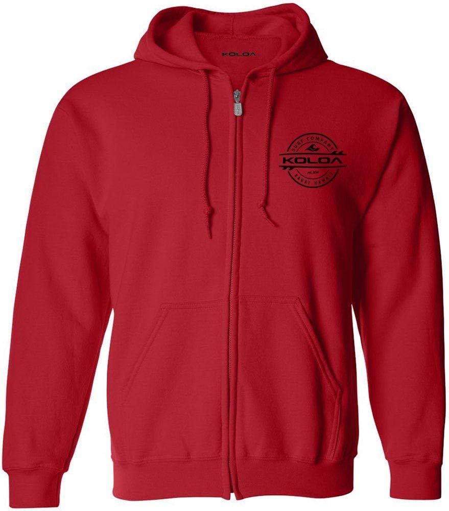 Joe's USA Koloa Thruster Surfboards Logo Full Zipper Hoodies is Sizes S-5XL