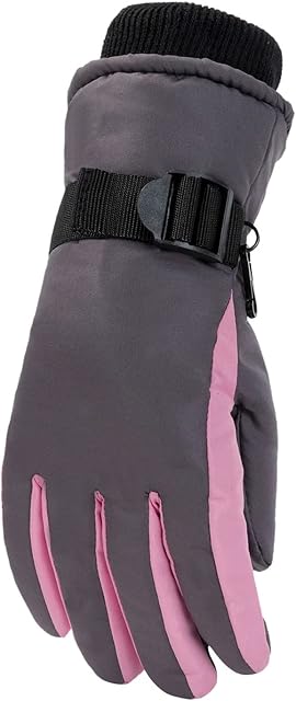 Beokeuioe Gloves Women's Ski Gloves Men's Touchscreen Winter Fluffy and Thermal Waterproof Windproof Fleece Warm Gloves Snow Outdoor Sports Ski Snowboard