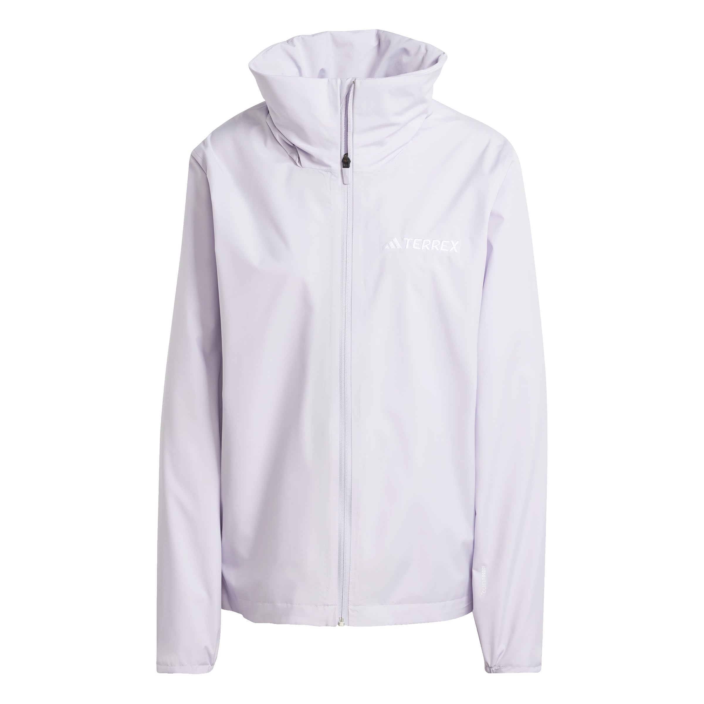 adidas Women's Terrex Multi Essentials 2 Layer Rain Jacket, silver dawn, XS
